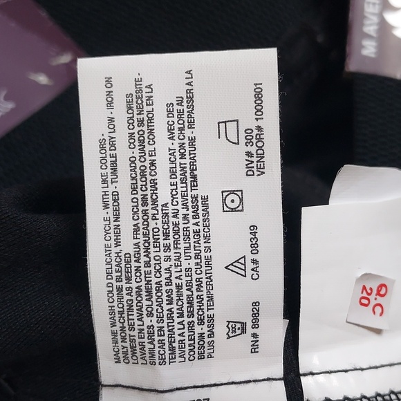 NWT Ladies Gloria Vanderbuilt Lucy Black Straight Slimming HI Waist Pants Medium - Picture 8 of 9